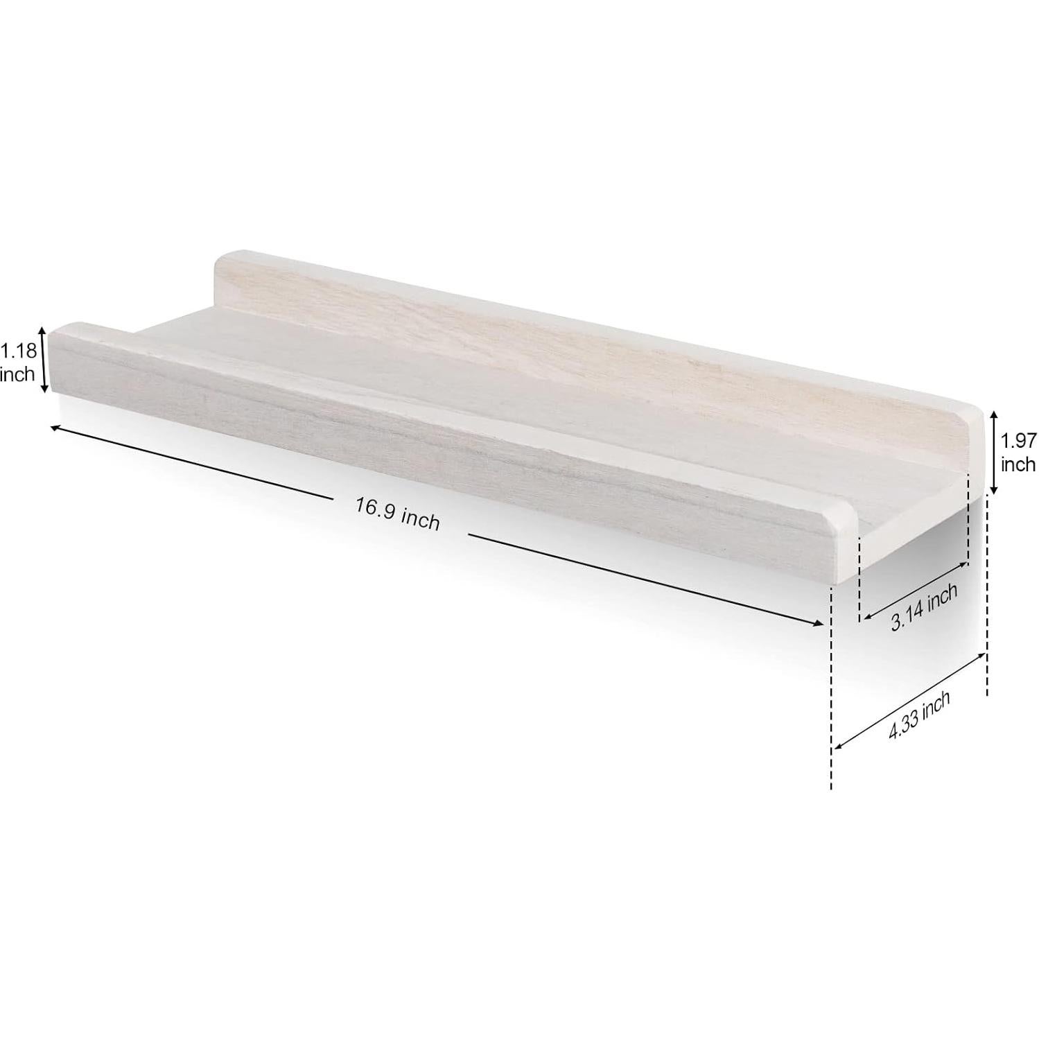 Estanterías Flotantes Emfogo de Madera Rústica 3 Unidades 42.9 cm