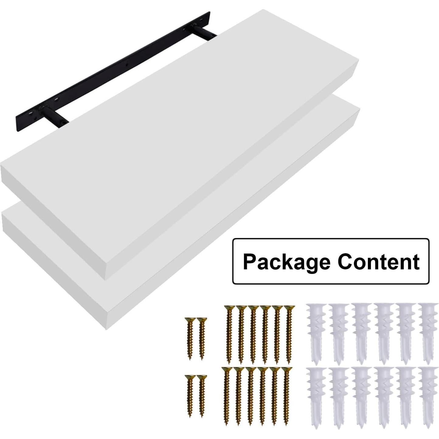 Juego de 2 Estantes Flotantes LitaEther 90.2 cm Blanco