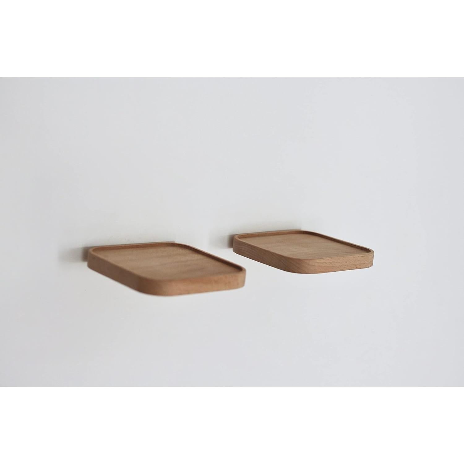 Estantes Flotantes de Madera Haya Anaan 12x12 cm - Juego de 2