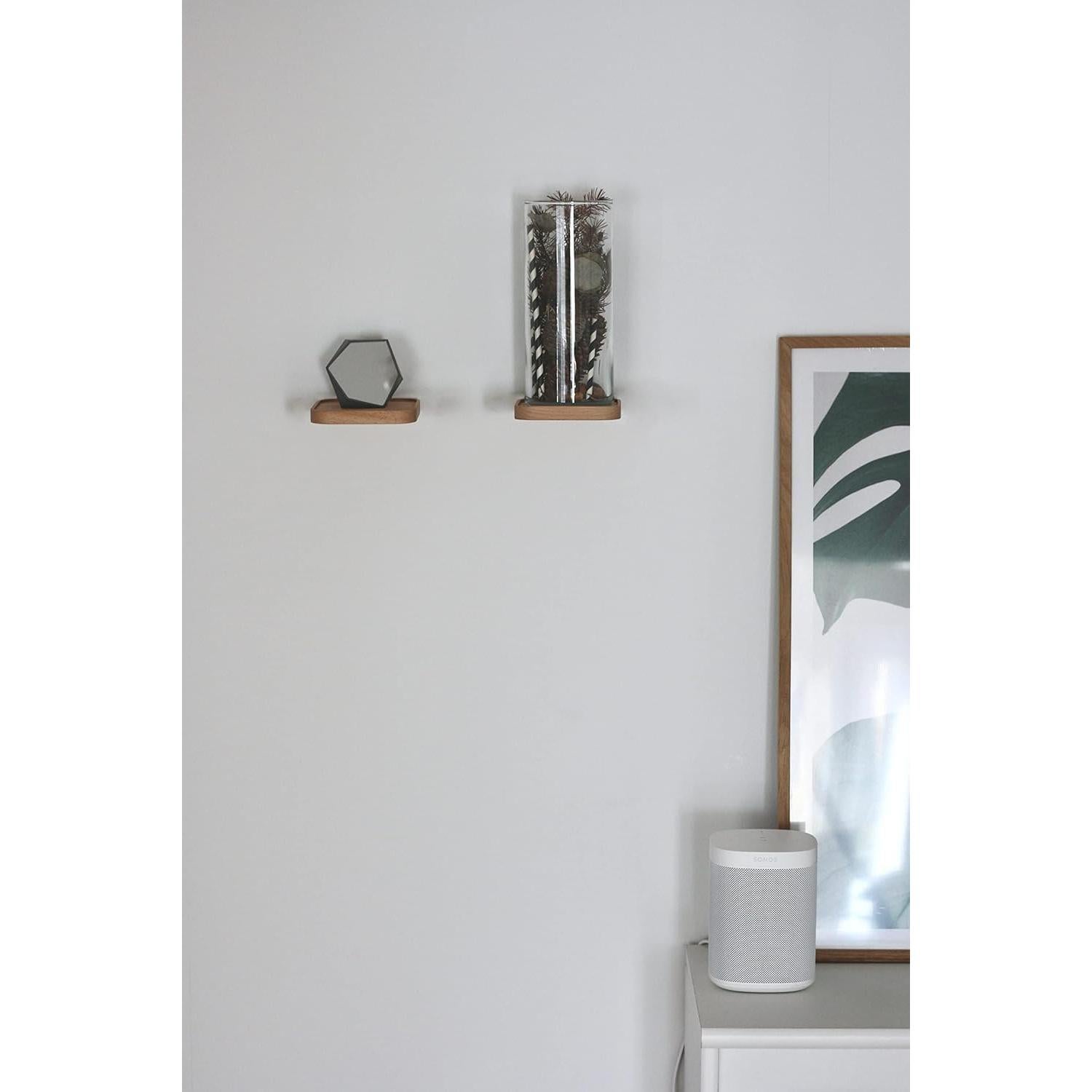 Estantes Flotantes de Madera Haya Anaan 12x12 cm - Juego de 2