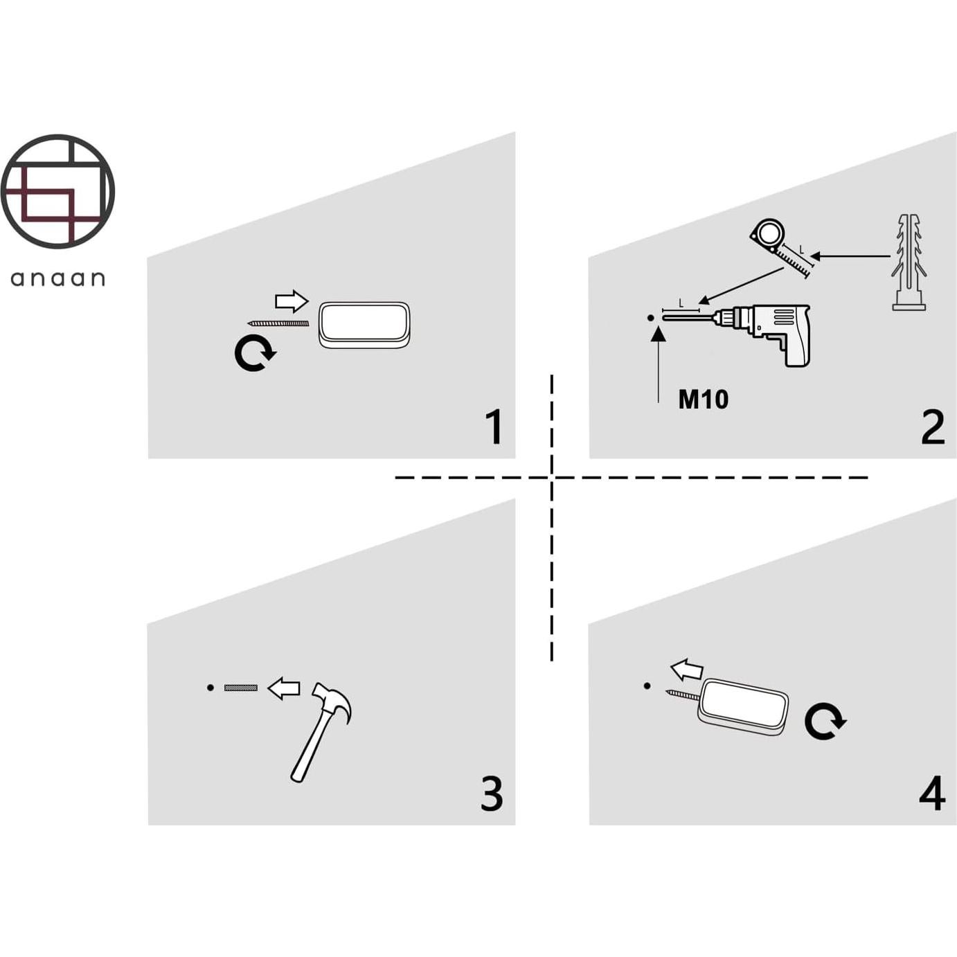 Estantes Flotantes de Madera Haya Anaan 12x12 cm - Juego de 2