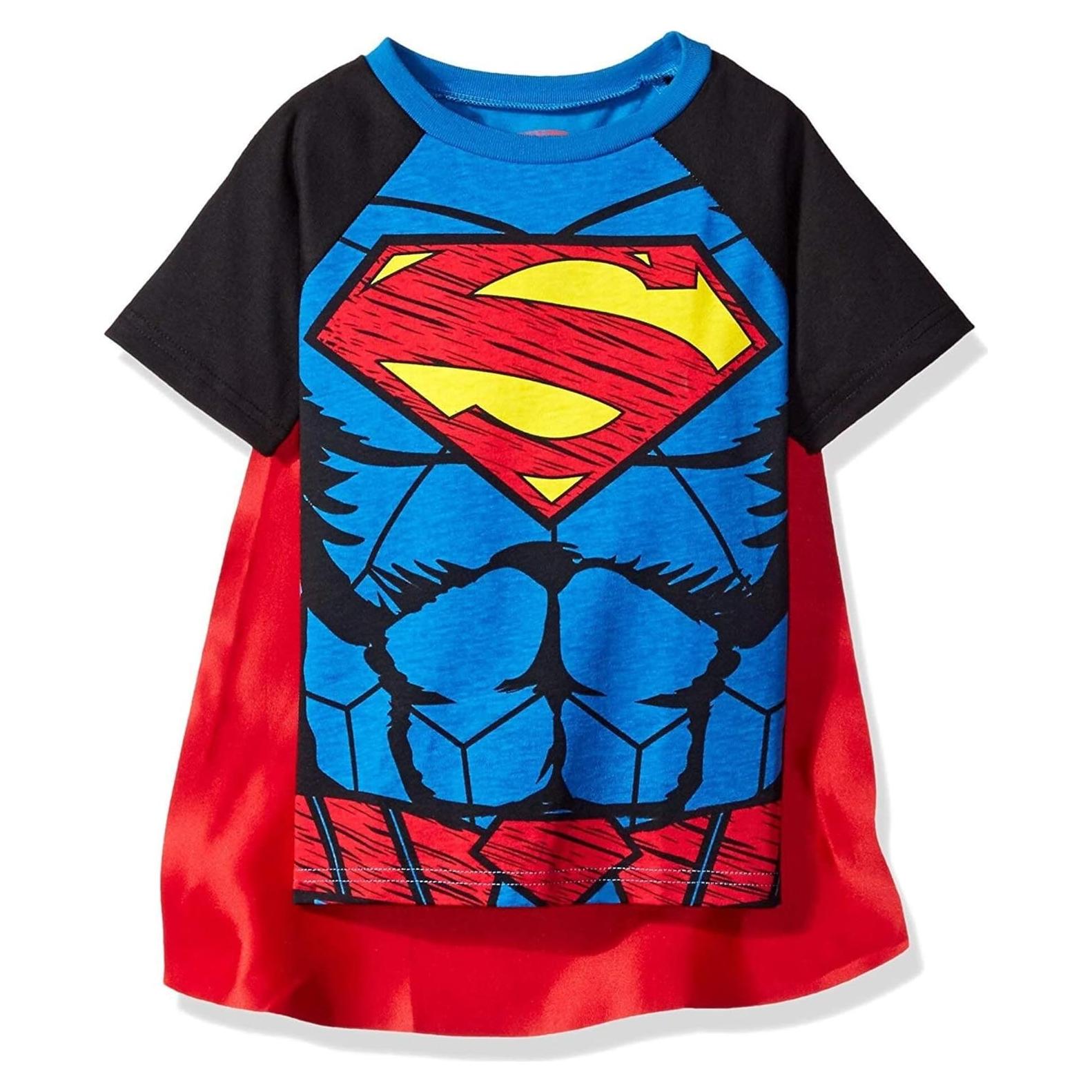 Camiseta y Capa DC Comics Liga de la Justicia para Niños