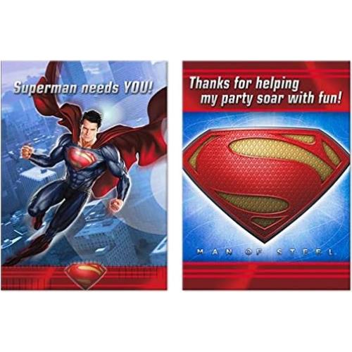 Suministros Fiesta Cumpleaños Superman 16 Platos Servilletas