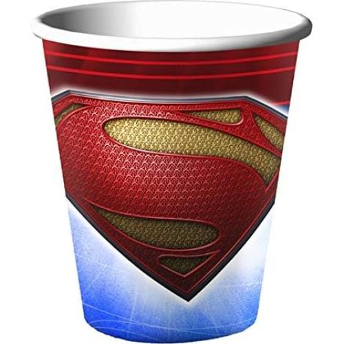 Suministros de Fiesta Superman - Paquete 16 Platos, Vasos y Más