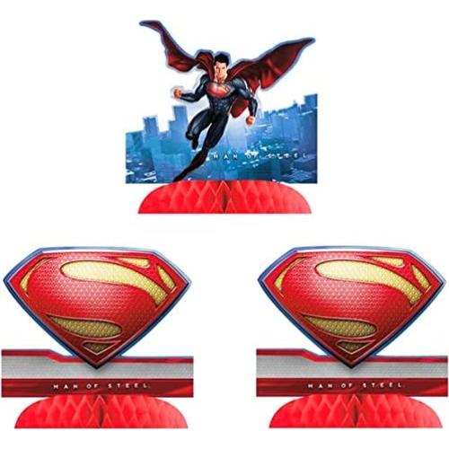 Suministros de Fiesta Superman - Paquete 16 Platos, Vasos y Más