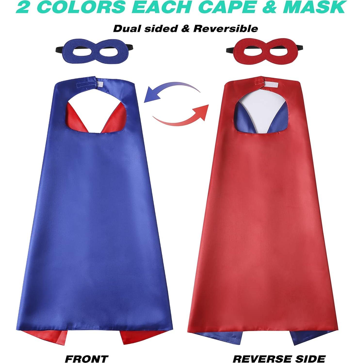 Capa y Máscara de Superhéroe para Niños - Personalizable 70x70cm