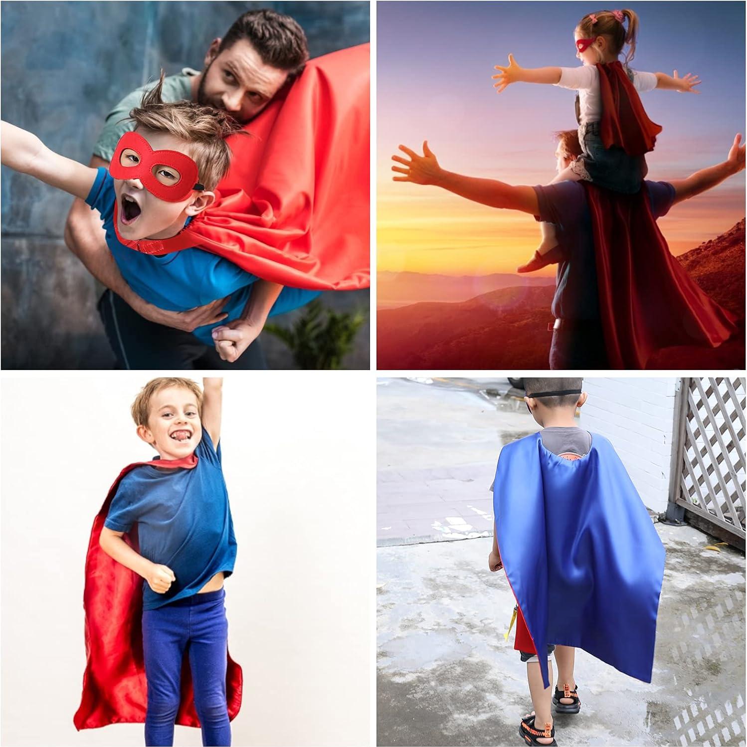 Capa y Máscara de Superhéroe para Niños - Personalizable 70x70cm