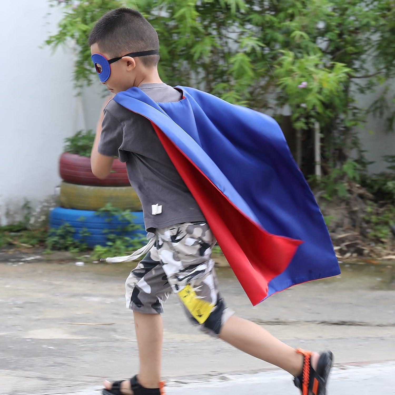 Capa y Máscara de Superhéroe para Niños - Personalizable 70x70cm