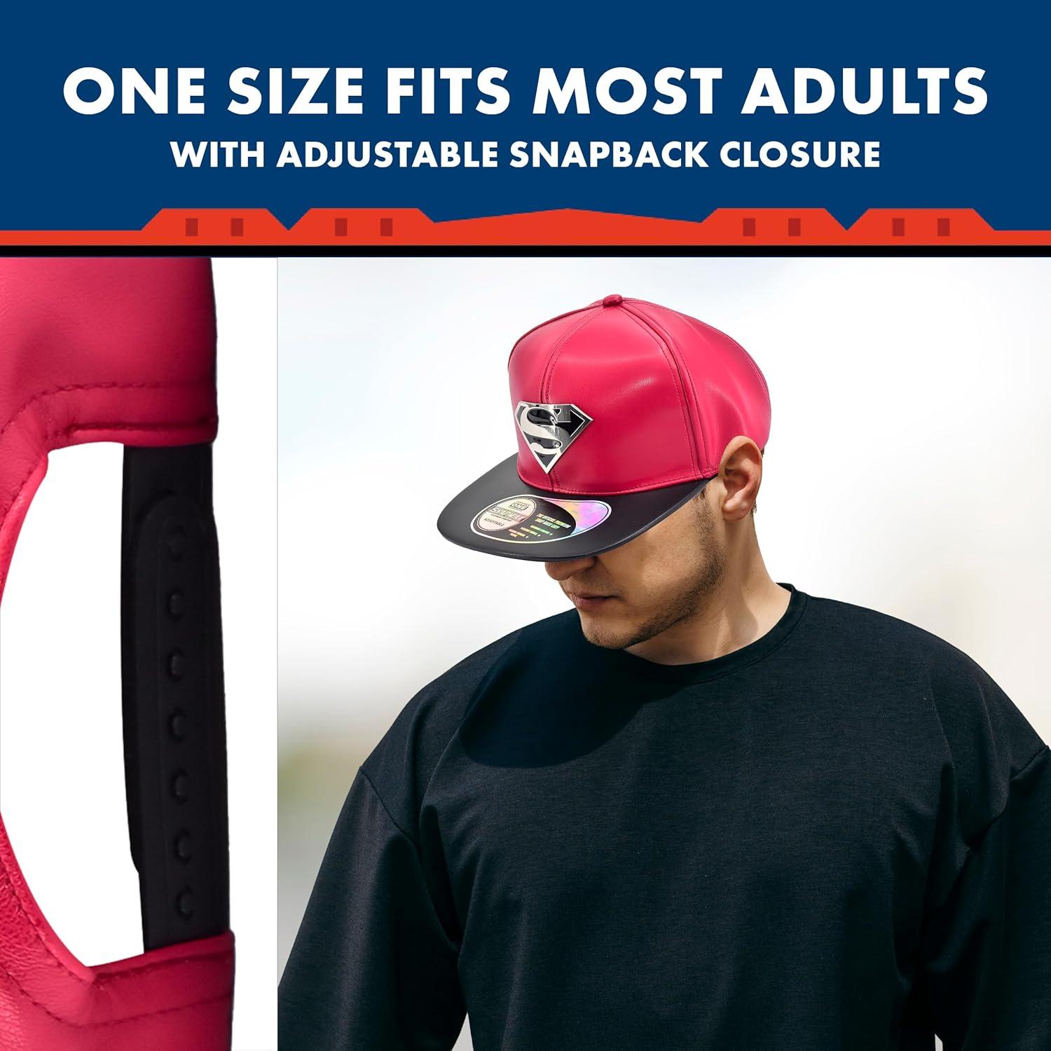 Gorra Snapback Superman DC Comics Unisex Ajustable Roja