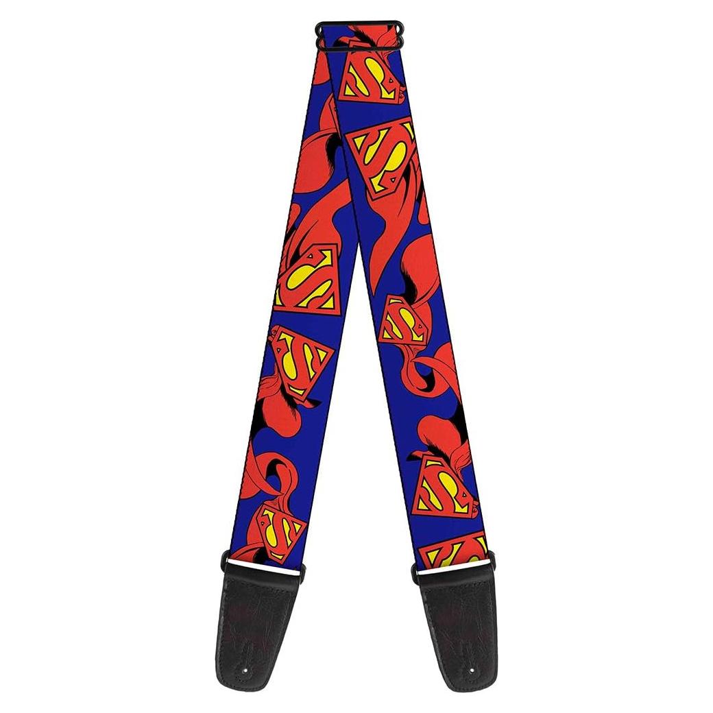 Correa de guitarra Buckle-Down Superman 5.08 cm ancho 137 cm largo