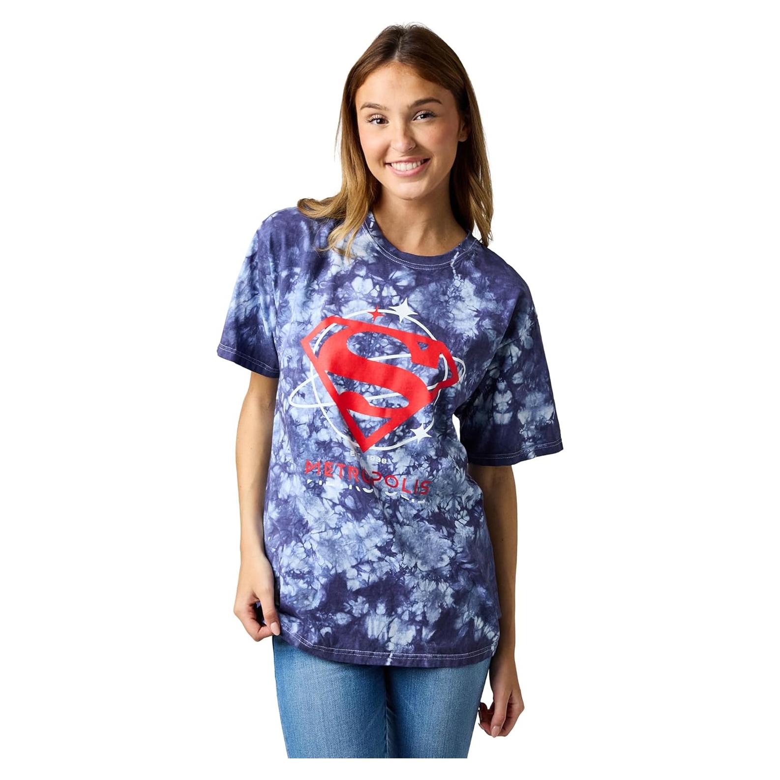 Camiseta Mujer Superman Bioworld Azul Marino X-Large