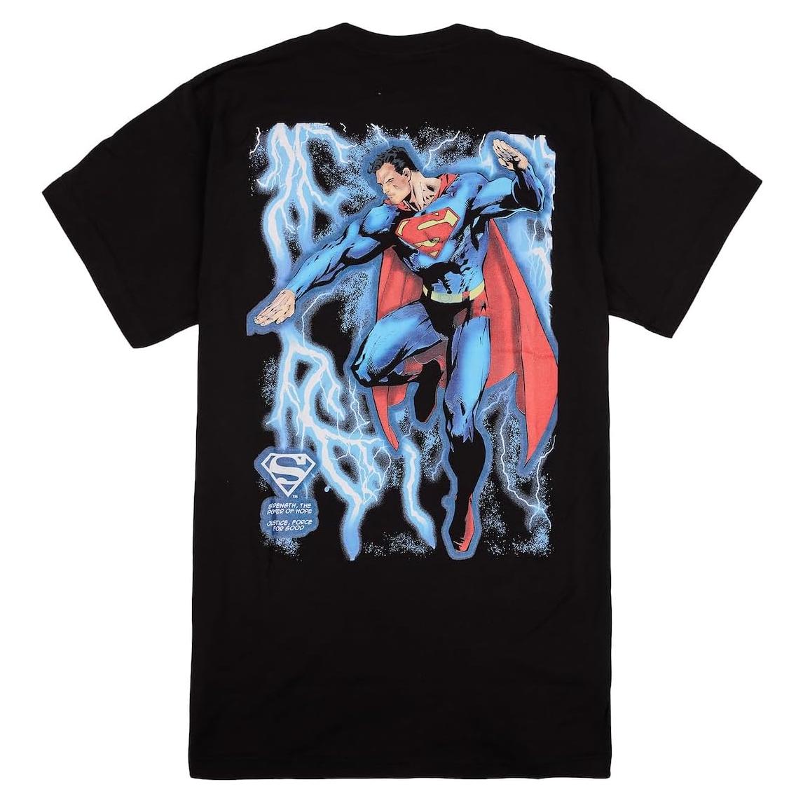 Camiseta Superman Oversized Negra Bioworld Hombre XX-Large
