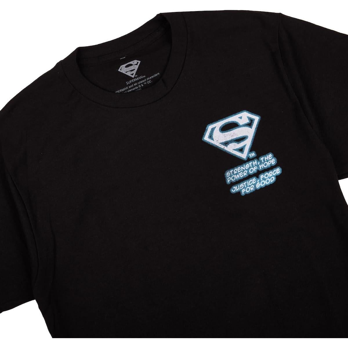 Camiseta Superman Oversized Negra Bioworld Hombre XX-Large