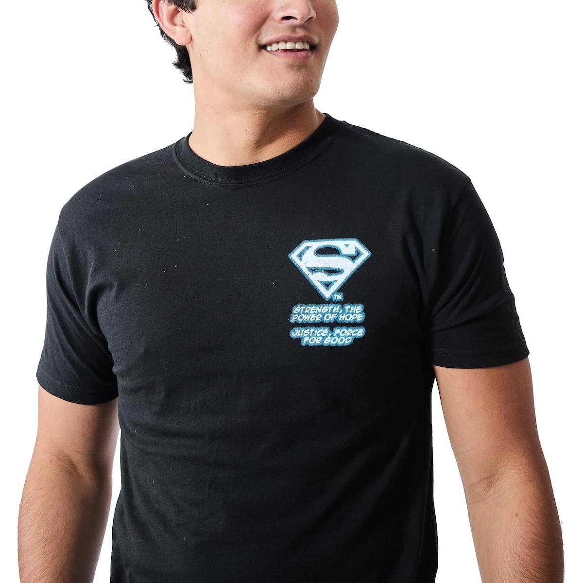 Camiseta Superman Oversized Negra Bioworld Hombre XX-Large