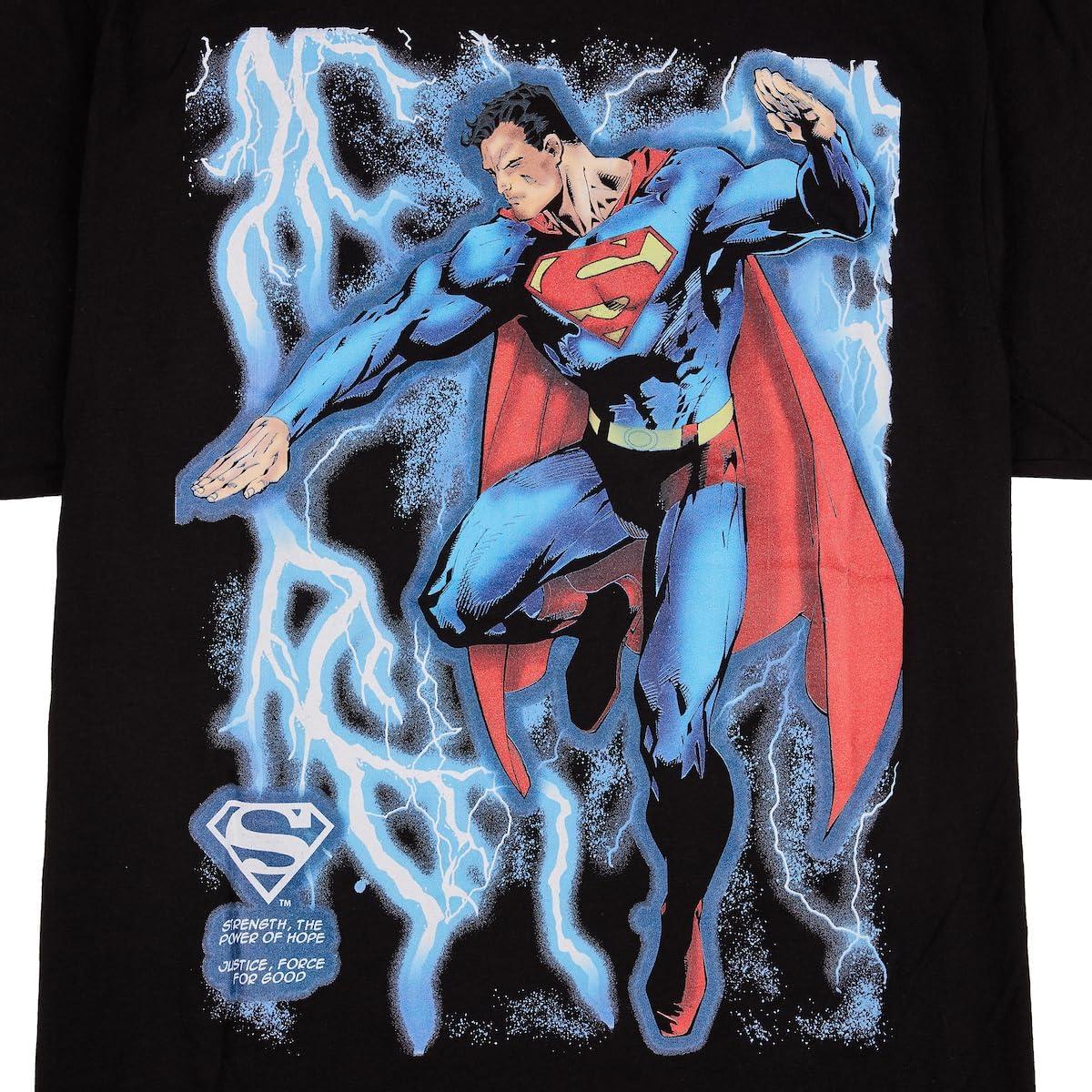 Camiseta Superman Oversized Negra Bioworld Hombre XX-Large