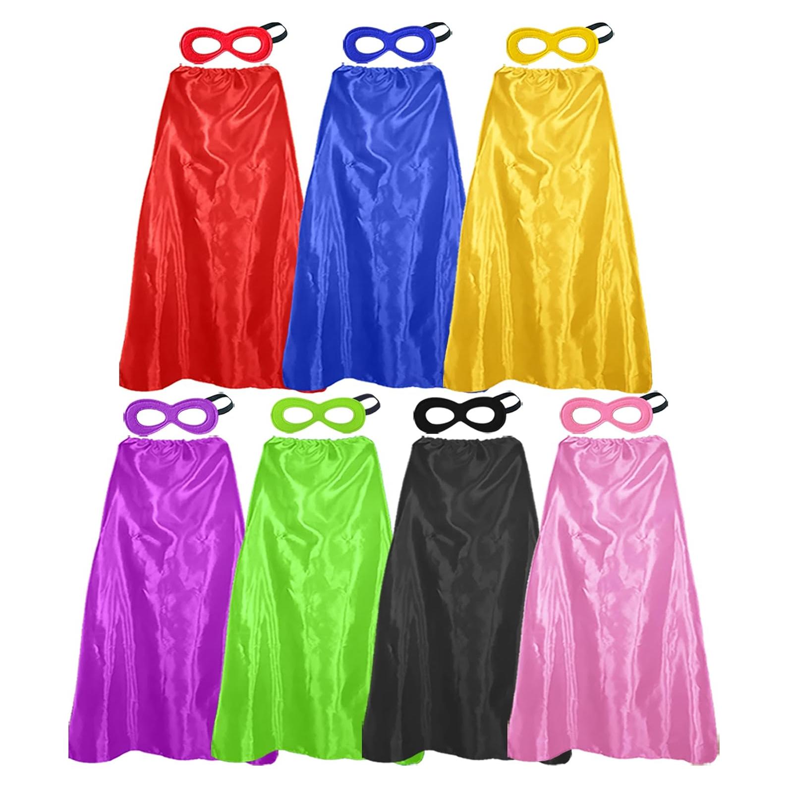 Disfraz de Superhéroe Adulto - 7 Capas y Máscaras Multicolor