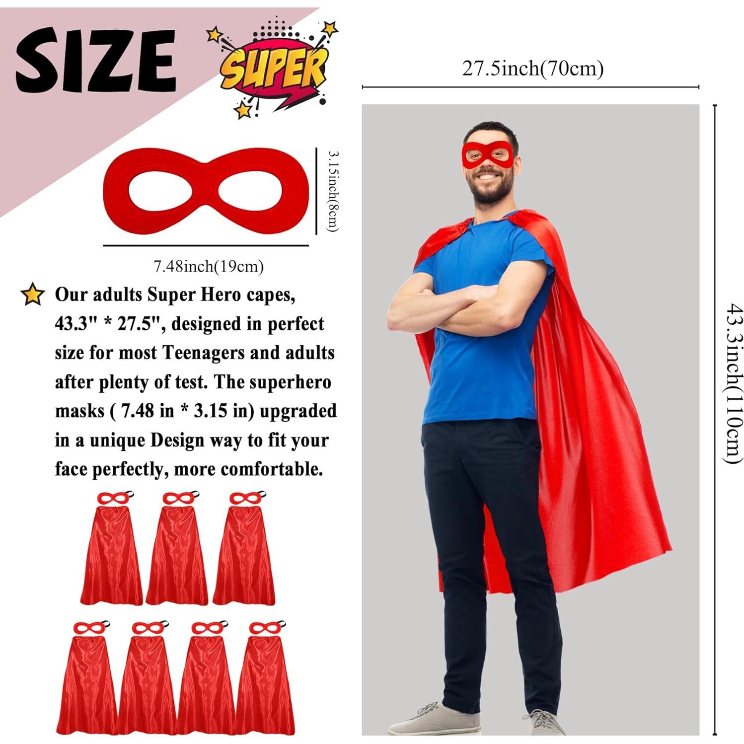 Disfraz de Superhéroe Adulto - 7 Capas y Máscaras Multicolor