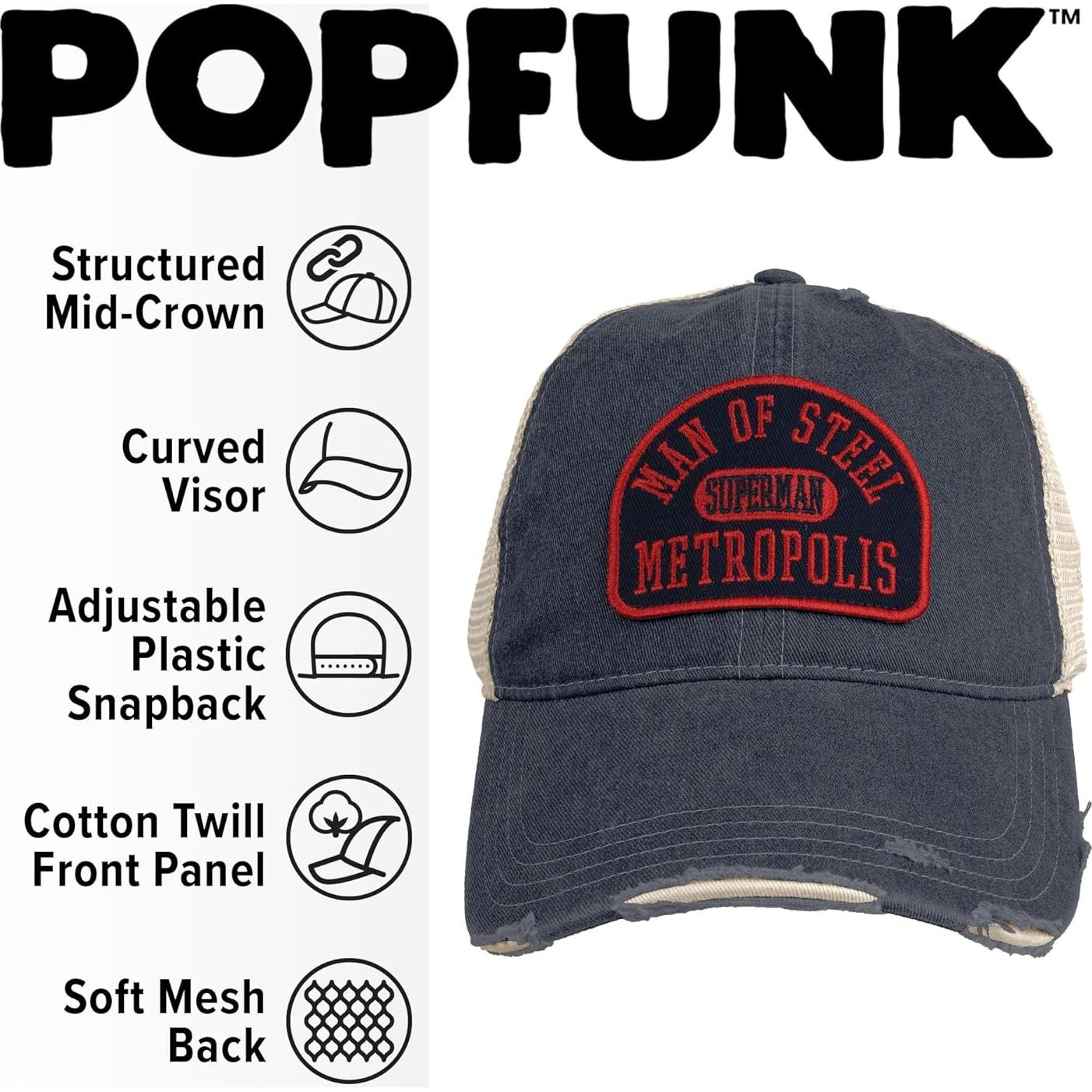 Gorra Trucker Vintage Ajustable Popfunk Superman Unisex