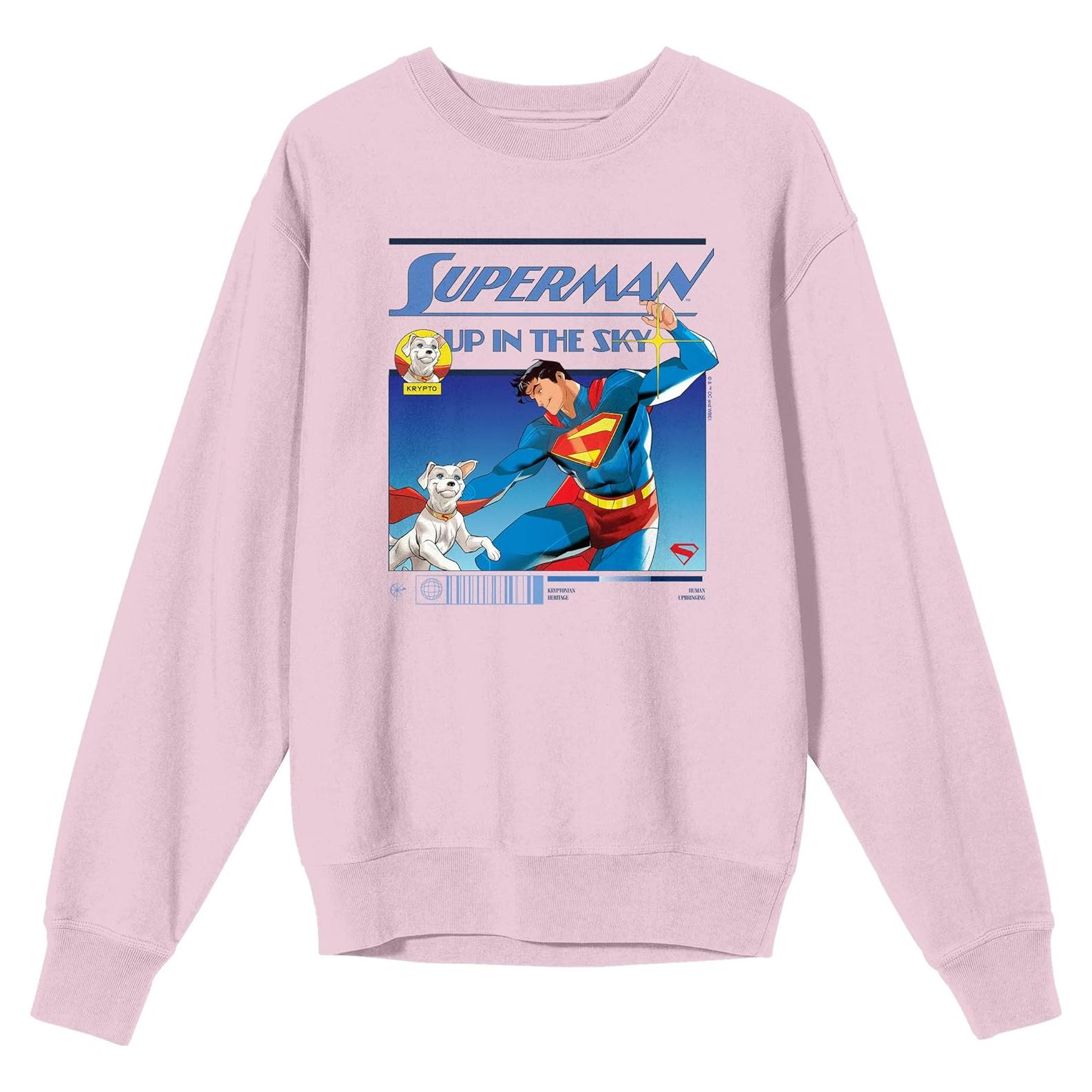 Sudadera Manga Larga Rosa Superman 2025 Krypto 3X-L