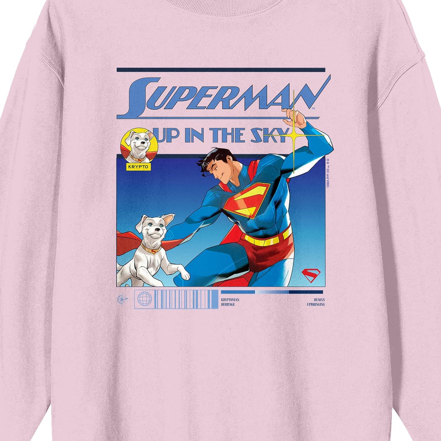 Sudadera Manga Larga Rosa Superman 2025 Krypto 3X-L