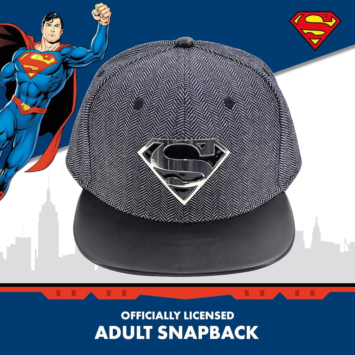 Gorra de Béisbol Superman DC Comics Unisex Ajustable Gris
