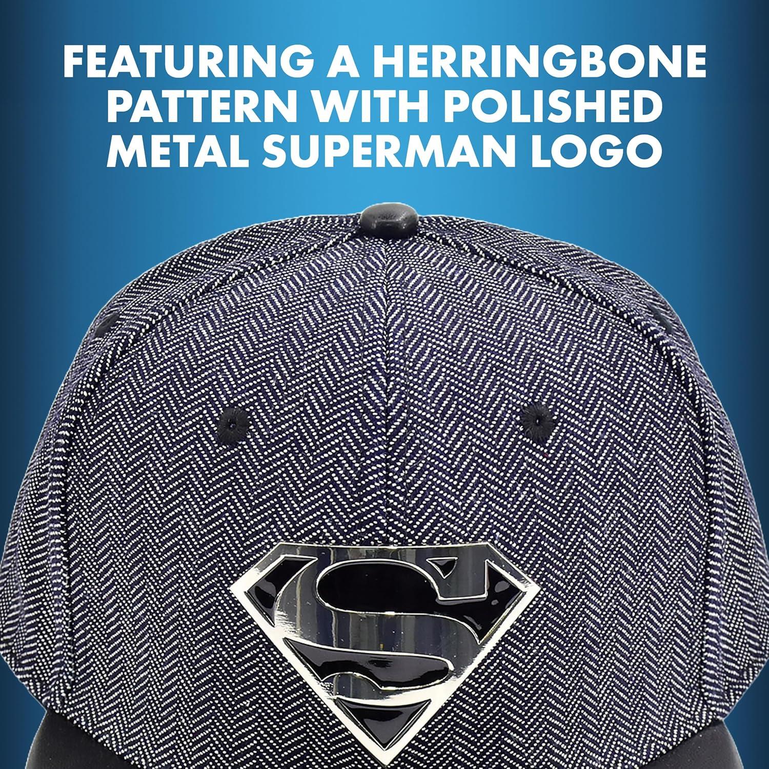 Gorra de Béisbol Superman DC Comics Unisex Ajustable Gris
