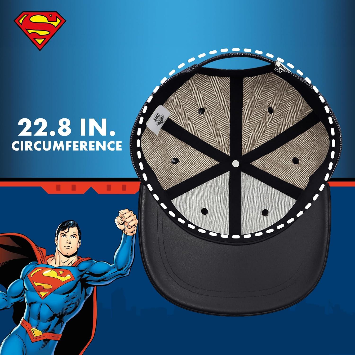 Gorra de Béisbol Superman DC Comics Unisex Ajustable Gris