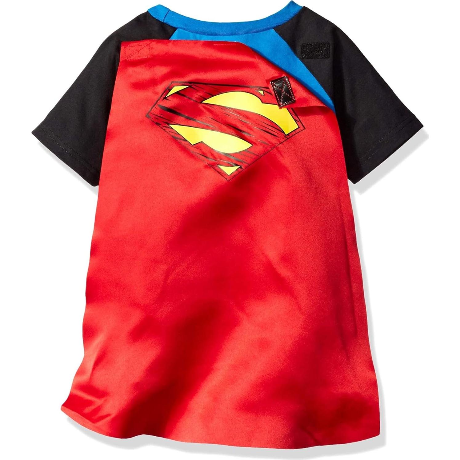 Camiseta y Capa Superman Liga de la Justicia para Niños