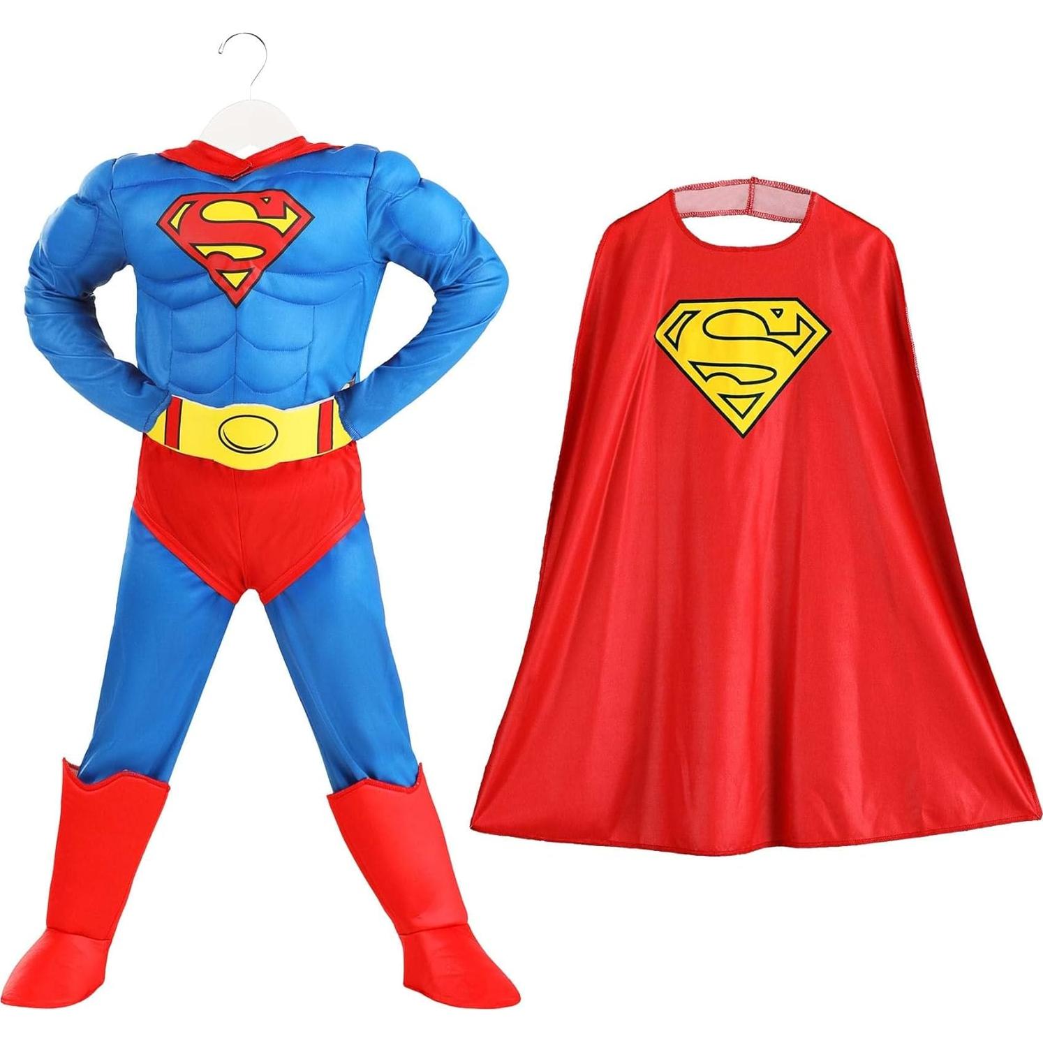 Disfraz Clásico de Superman para Niños 2T - Traje Rojo y Azul