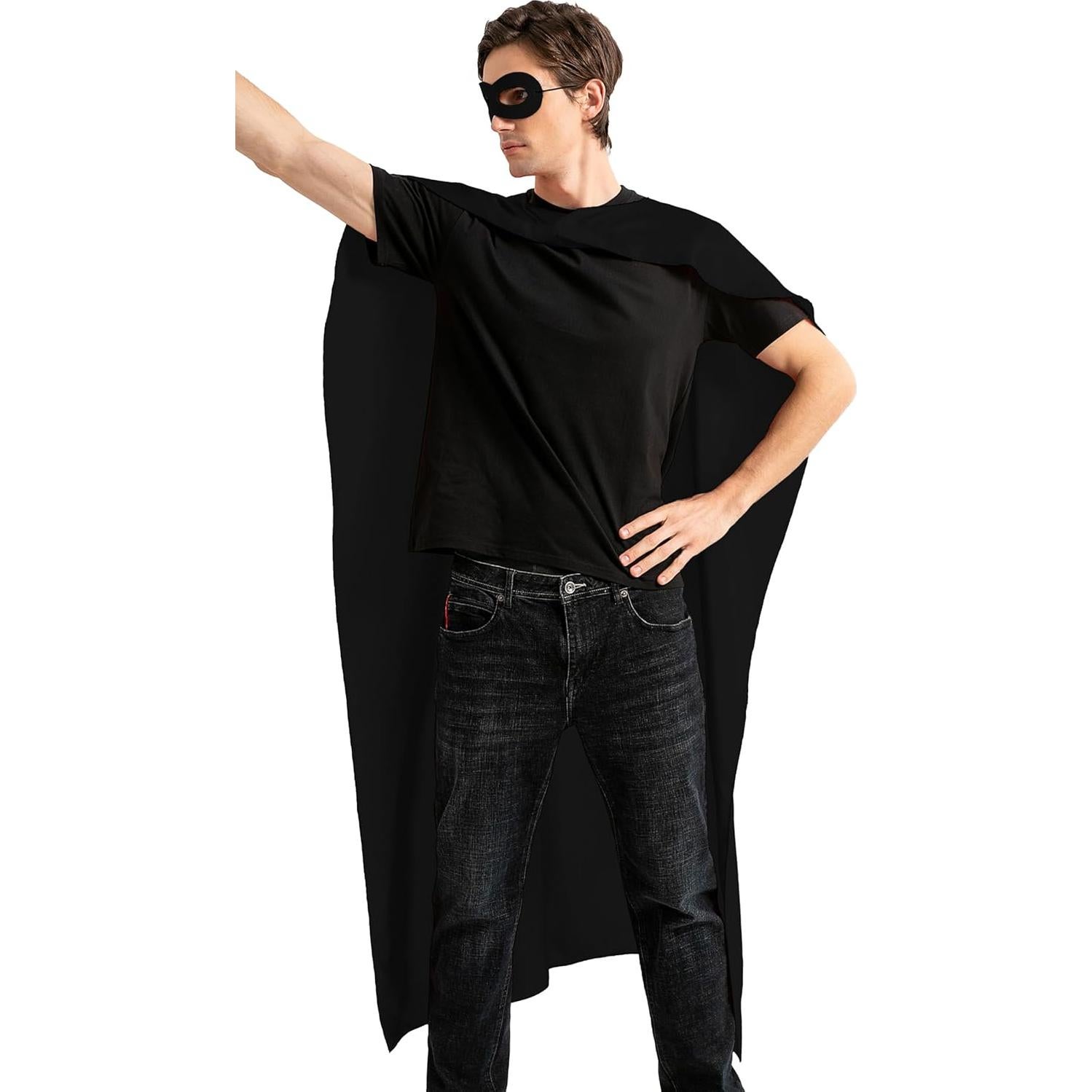 Capa de Superhéroe para Adultos Dreamture - 1.45m Negro