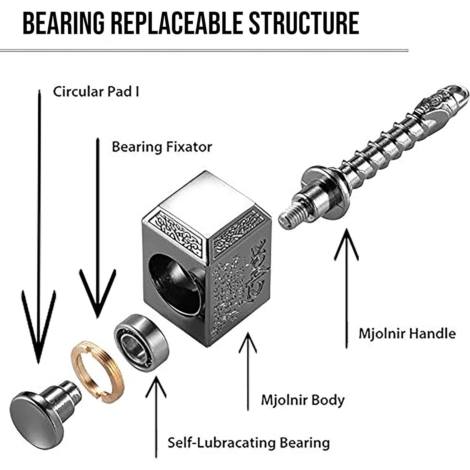 Llave Giratoria Martillo Escudo Unisex 166g Regalo Original