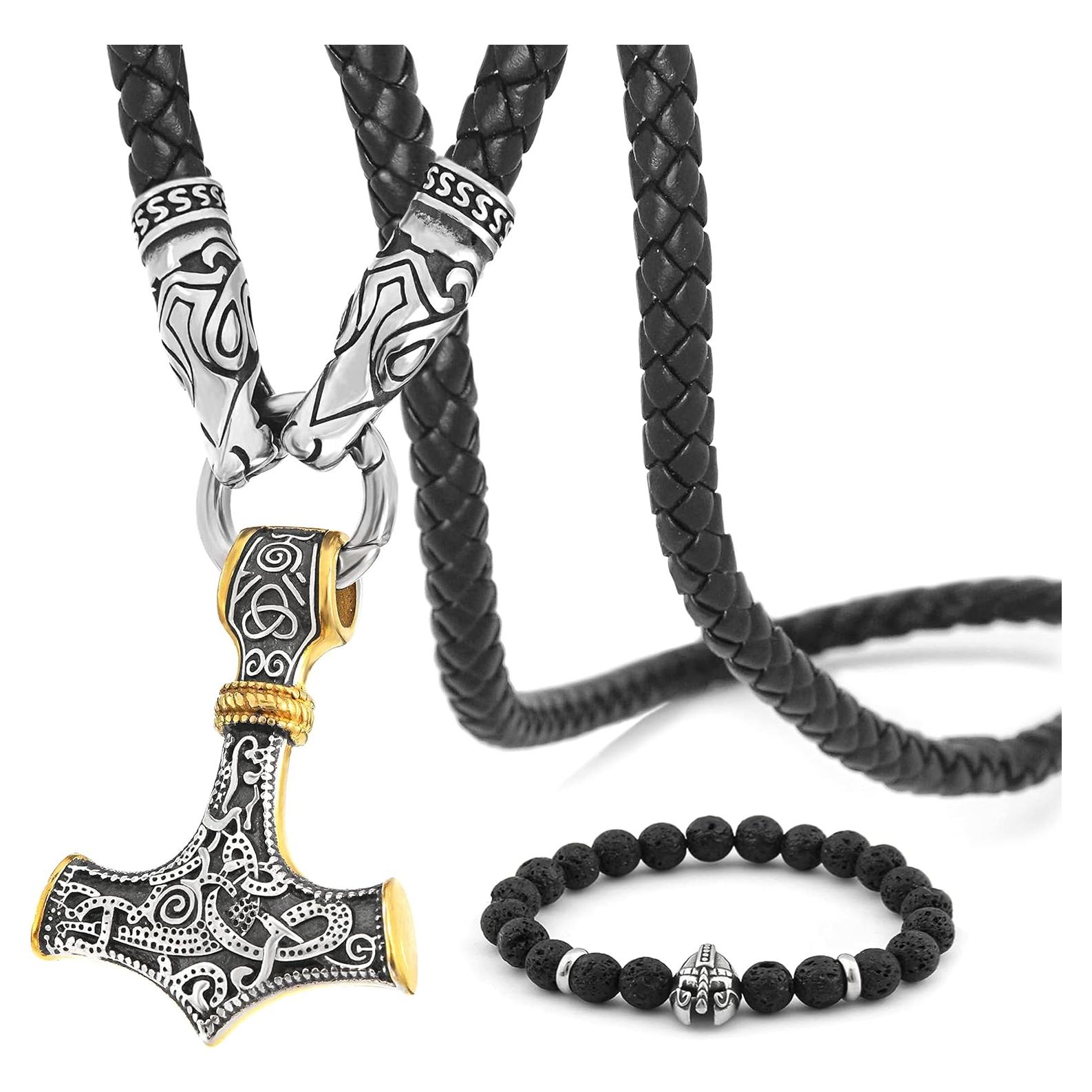 Collar Vikingos BAVIPOWER Mjolnir Acero Inoxidable 50.8cm