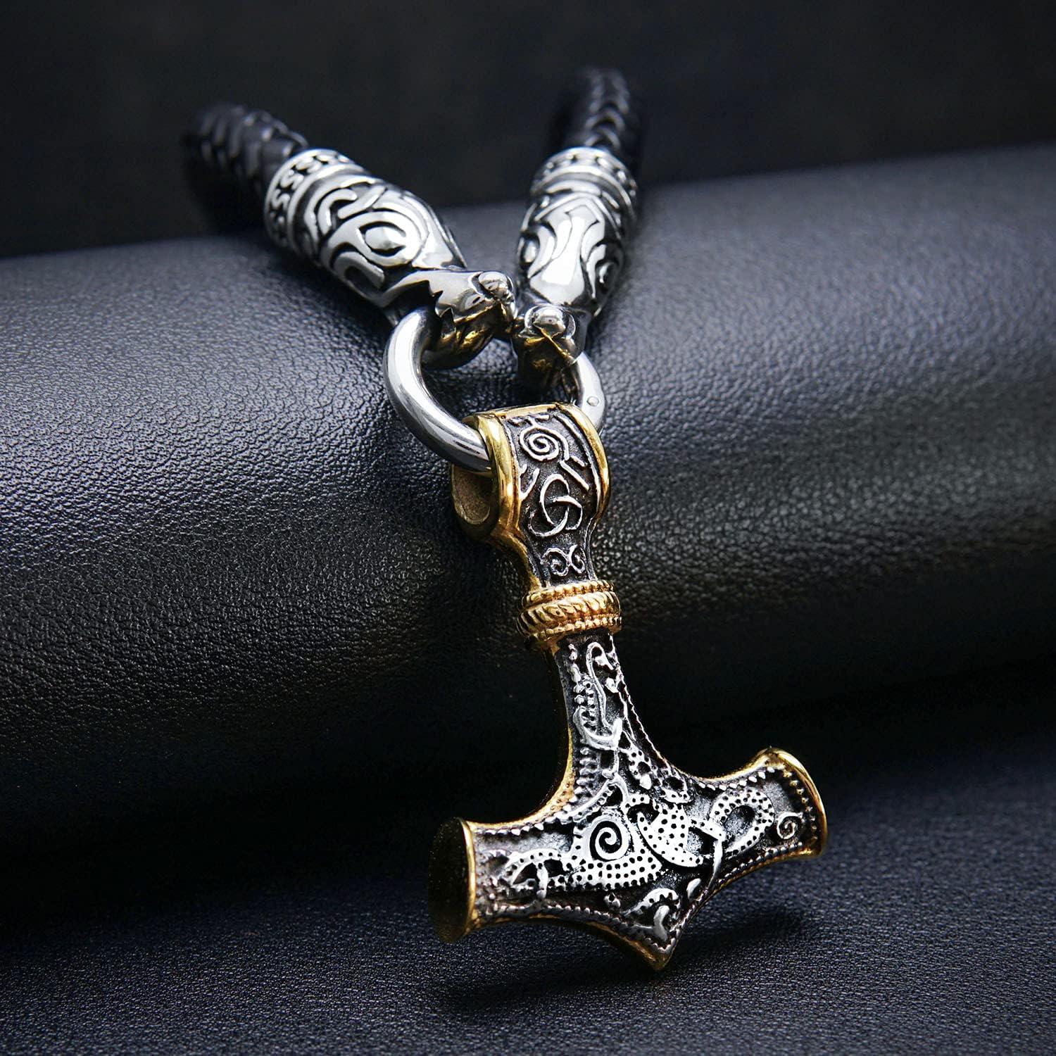 Collar Vikingos BAVIPOWER Mjolnir Acero Inoxidable 50.8cm