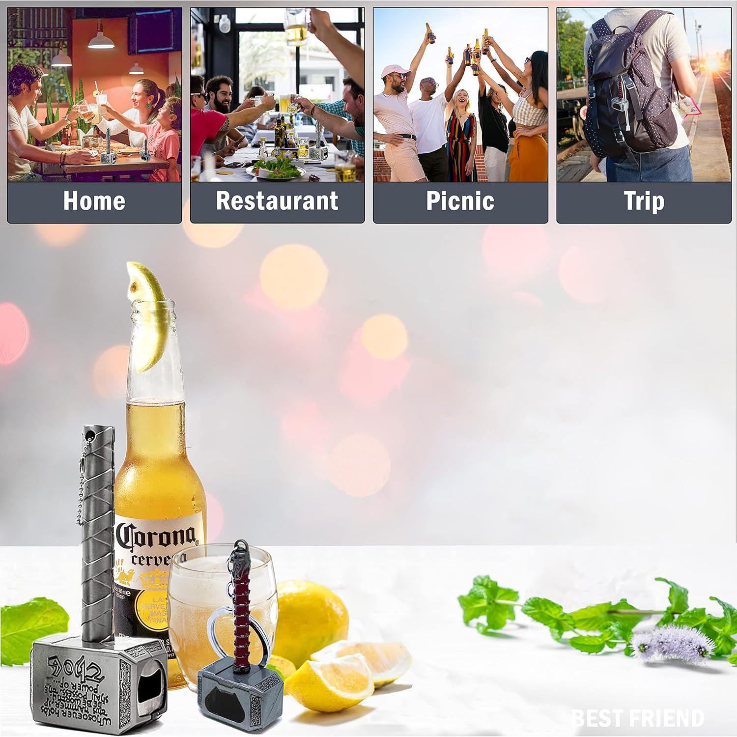 Abridor de Botellas Magnético Nidavellir - 2 Paquetes, Plateado