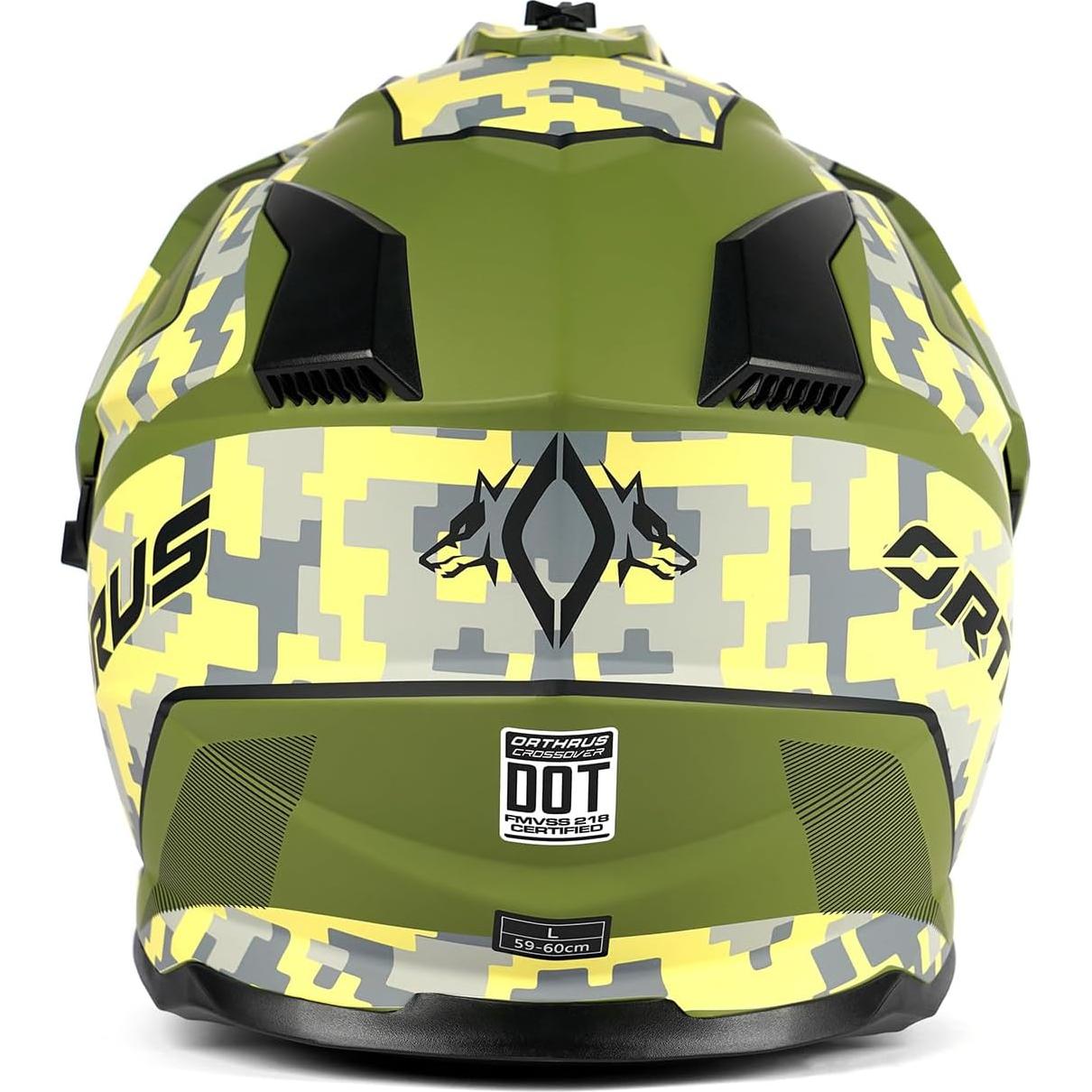Casco de Motocicleta para Niños Orthrus Halo Husky Verde Mediano