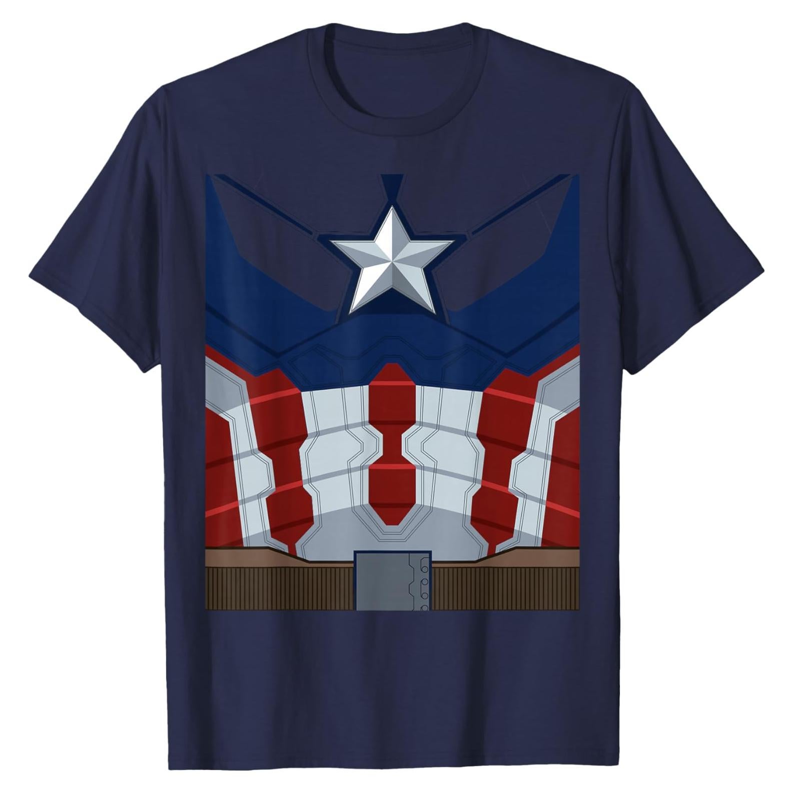 Camiseta disfraz Capitán América Marvel unisex niños