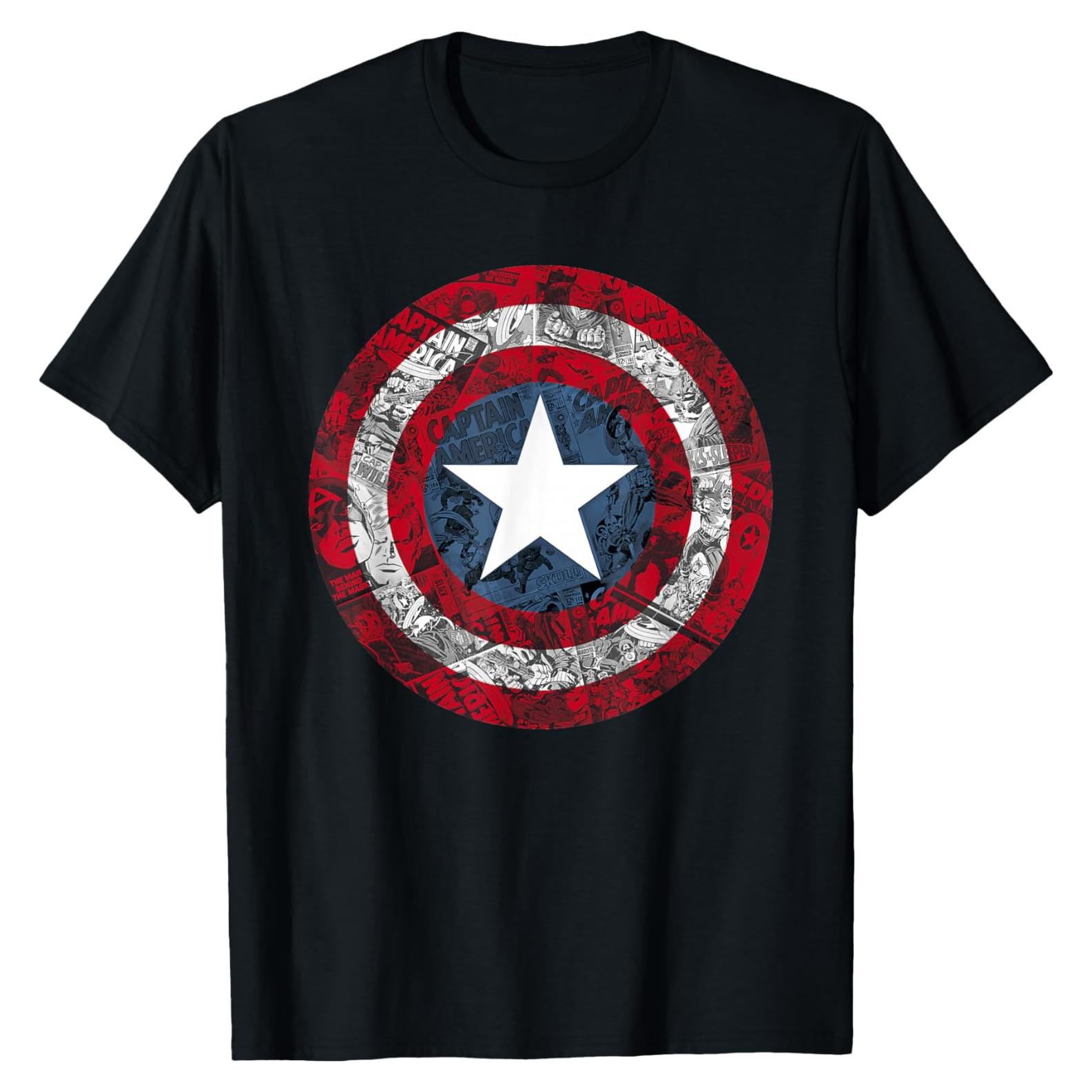 Camiseta de Cómic Capitán América Marvel Unisex Niño
