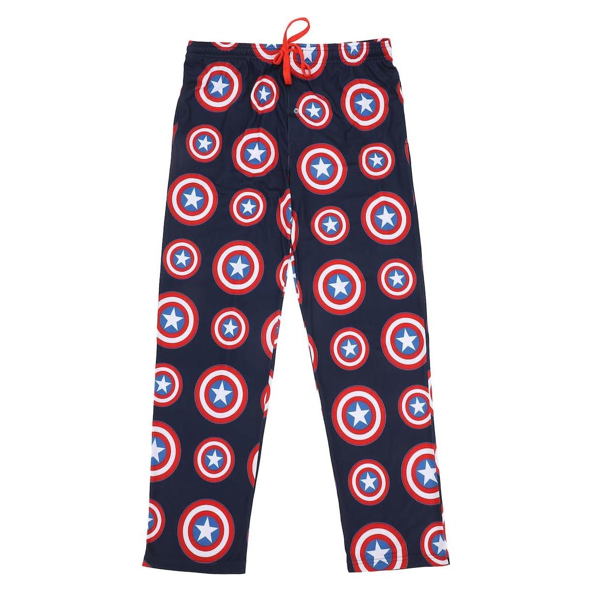 Pantalones de dormir hombres Capitán América azul marino M