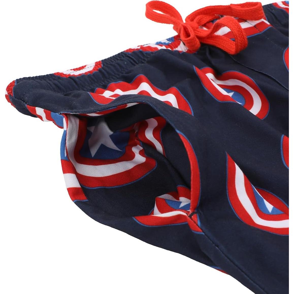 Pantalones de dormir hombres Capitán América azul marino M