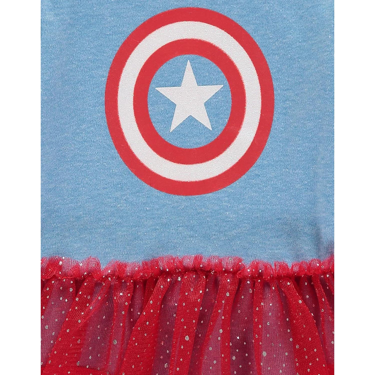 Mono de Manga Larga para Niñas Capitán América 3-6 Meses