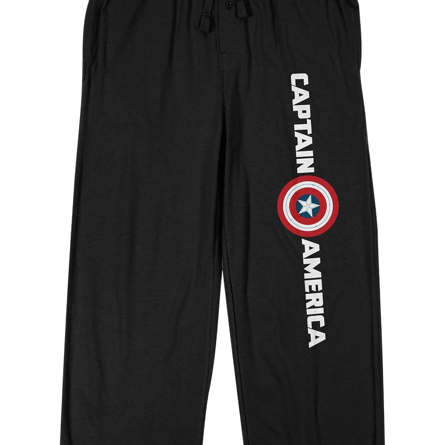 Pantalones de Pijama Negros Hombre Captain America X-Large