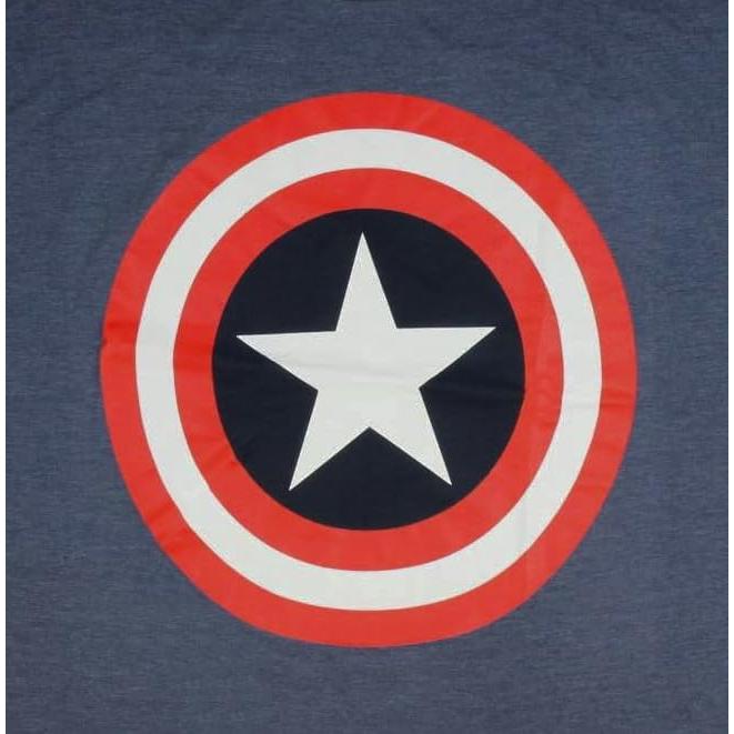 Camiseta Grande y Alta Capitán América Marvel Hombre Azul
