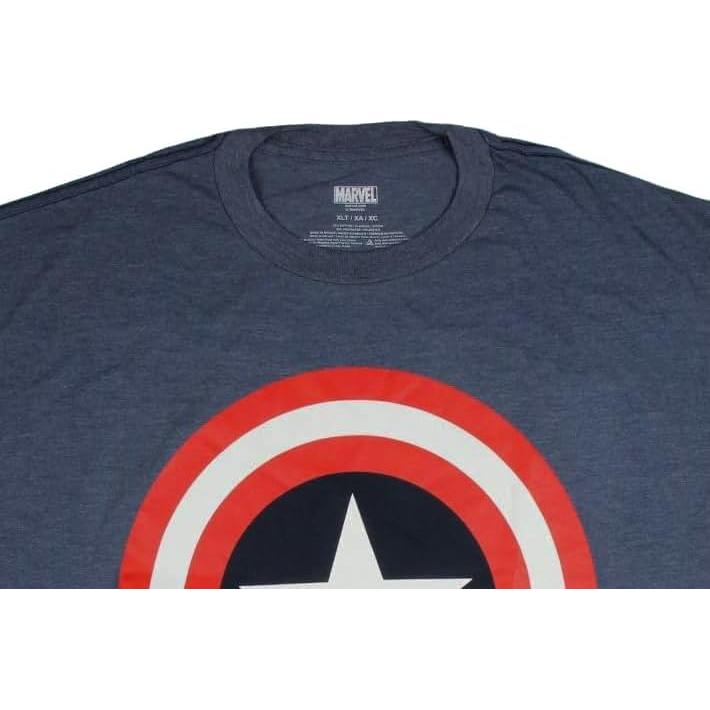 Camiseta Grande y Alta Capitán América Marvel Hombre Azul
