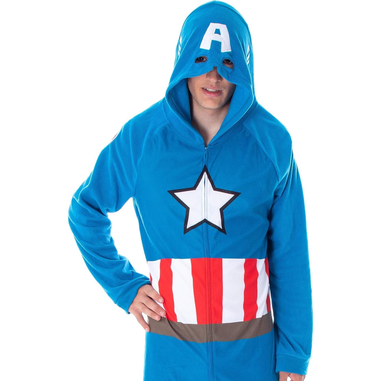 Pijama de Una Pieza Capitán América Marvel para Hombre