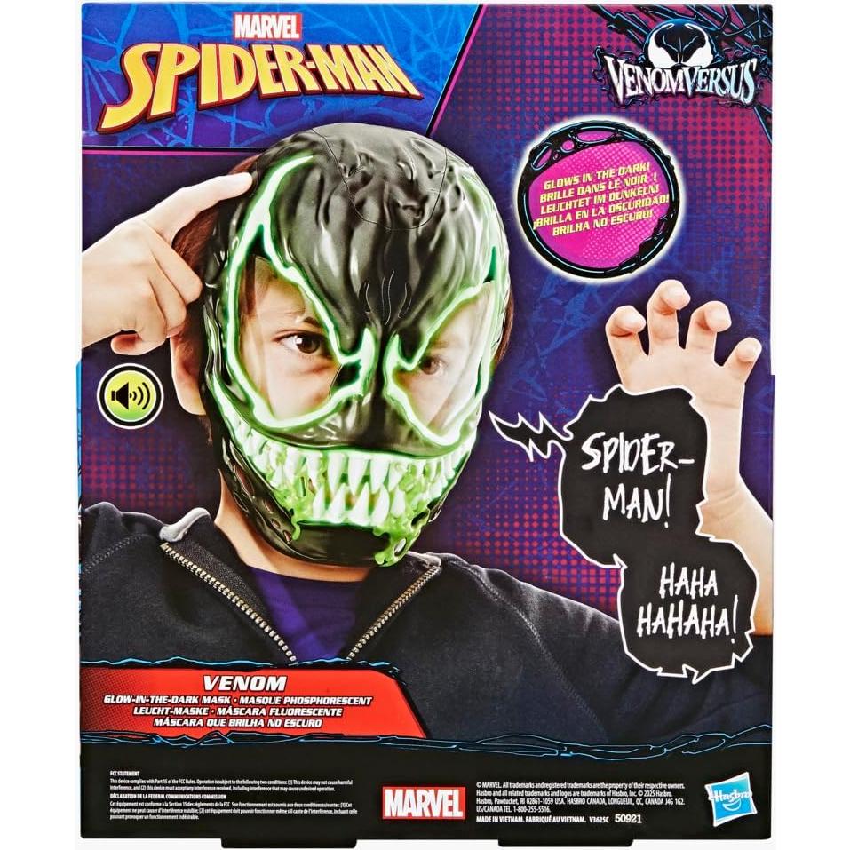 Máscara Brilla en la Oscuridad Venom Marvel para Niños 5+