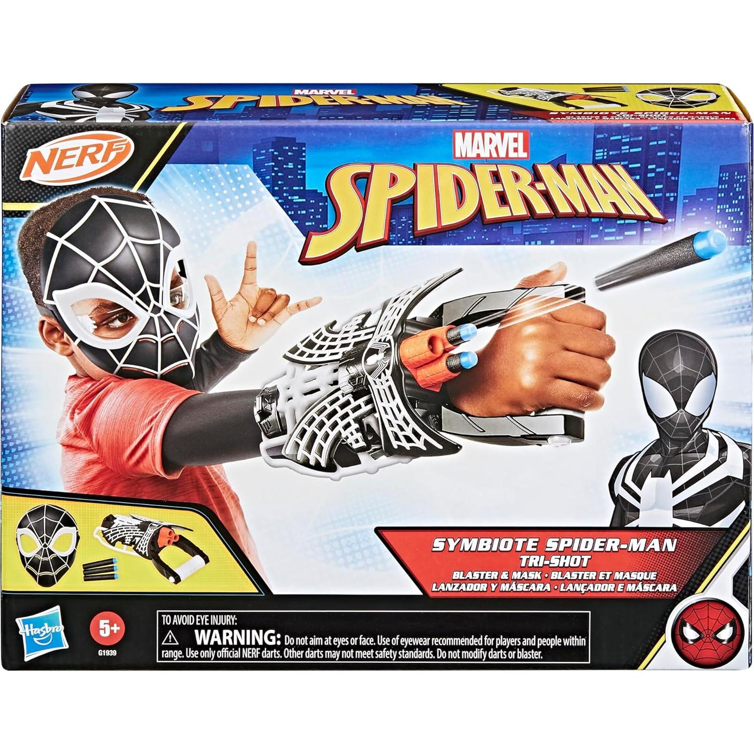 Juguete de Rol Spider-Man Symbiote Hasbro con Máscara y Blaster
