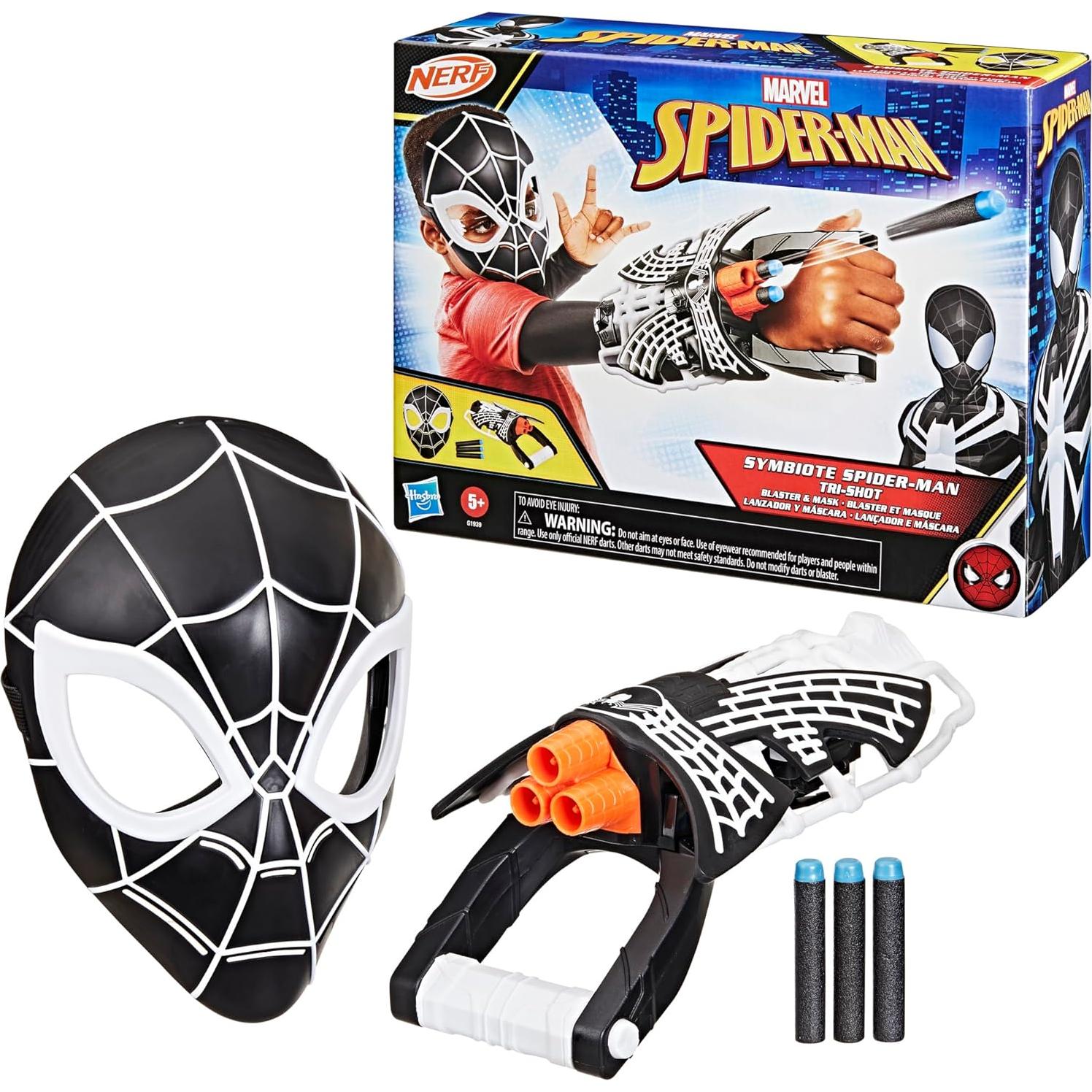 Juguete de Rol Spider-Man Symbiote Hasbro con Máscara y Blaster