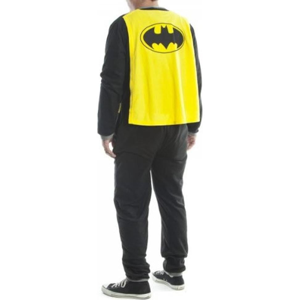Pijama con capa para hombres Batman - Grande - Negro