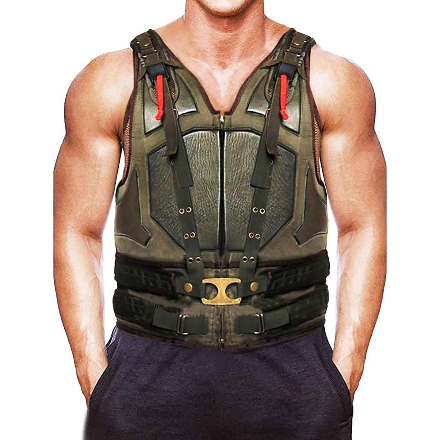 Chaleco de Cuero Militar para Hombres III-Fashions Grande