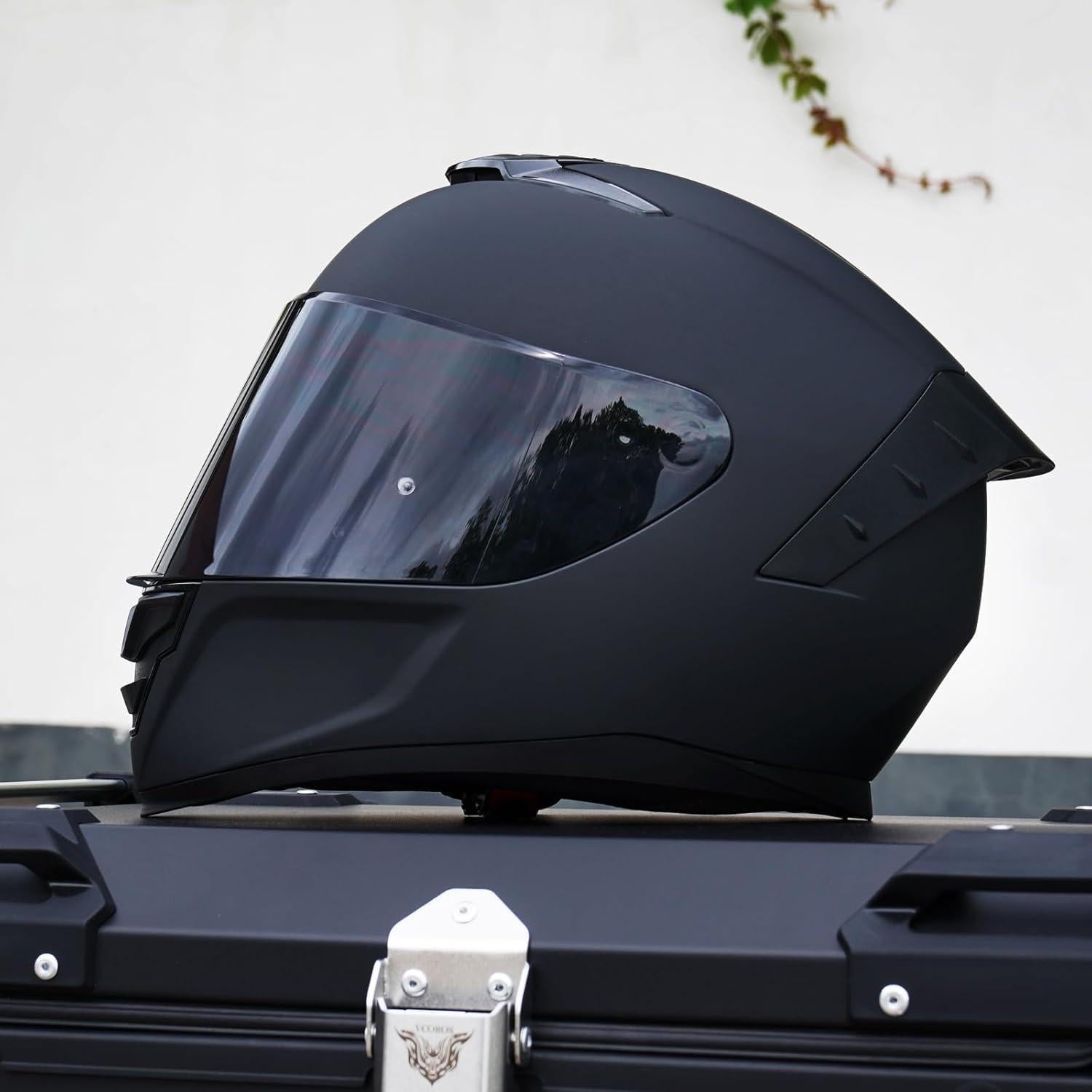 Casco Integral de Motocicleta MXJ Gear MG611 Negro Mate M